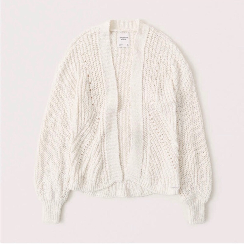 Abercrombie & Fitch Puff Sleeve Cardigan